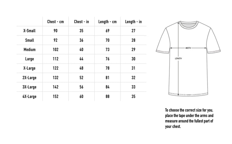 Size chart for So Do I Tee - Black