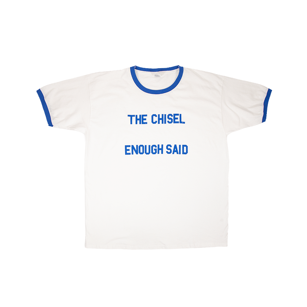 Enough Said Ringer Tee - Blue/White