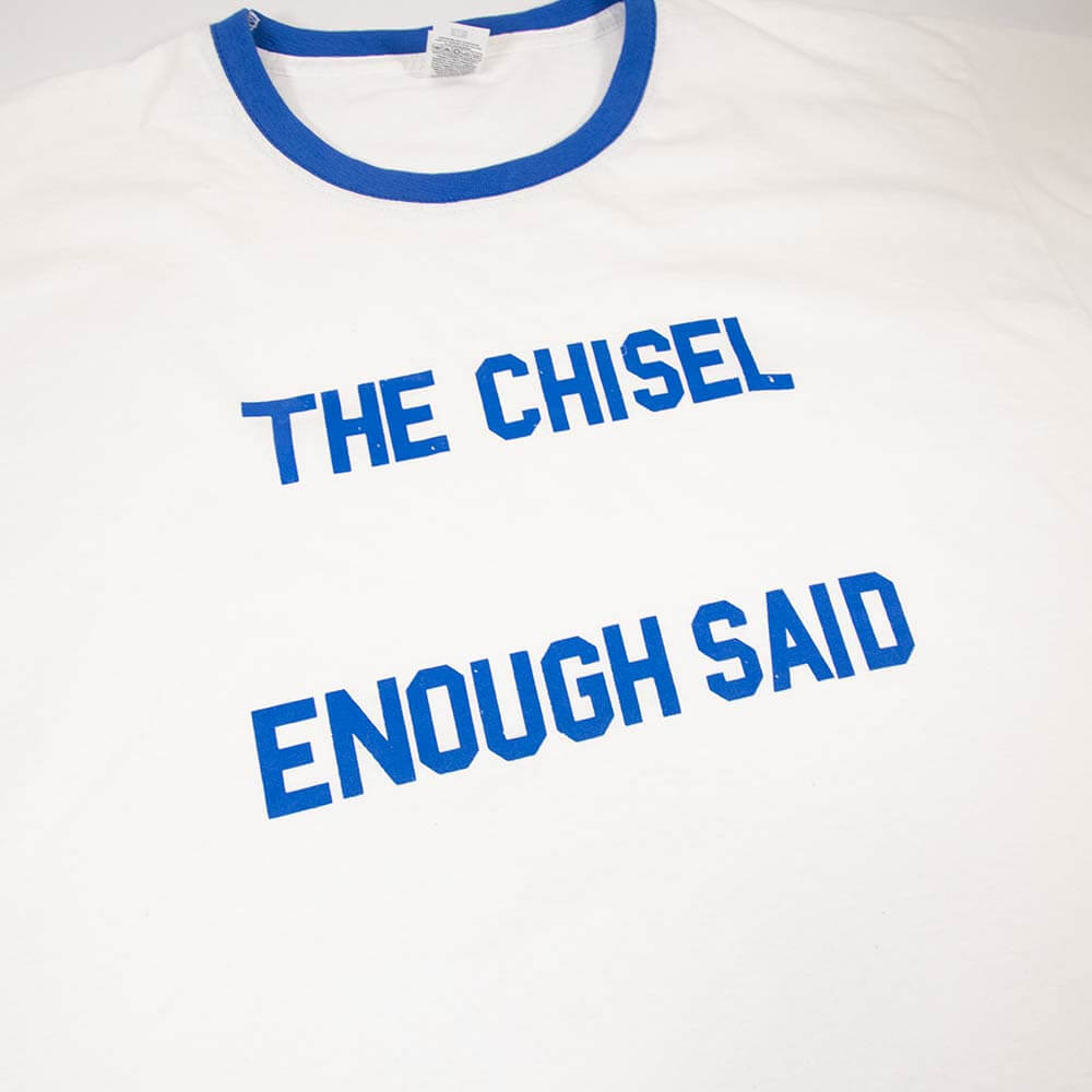 Enough Said Ringer Tee - Blue/White